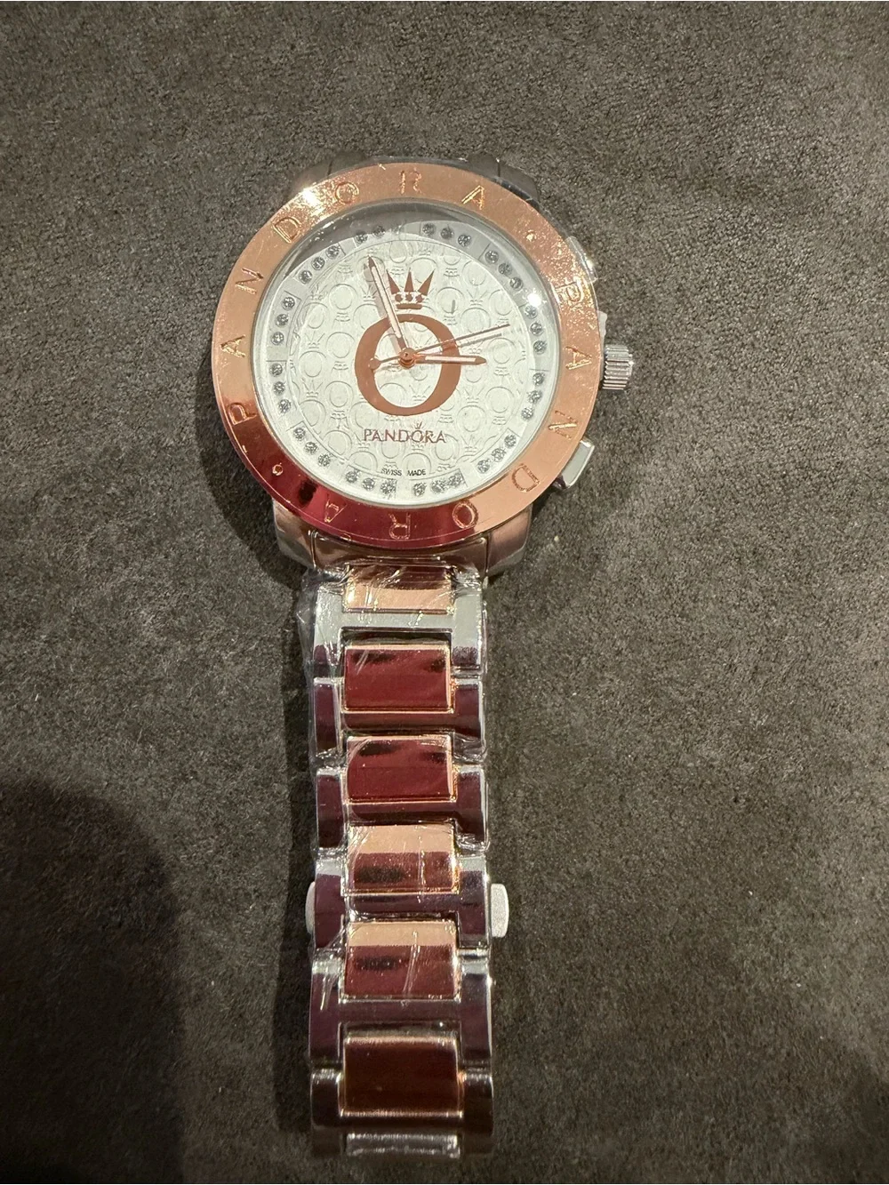 New Pandora Two-Tone Rose Gold and Silver Women's Watch